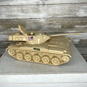 Vintage Processed Plastic Swivel Turret USA Army Tank Desert Command Tan #7520